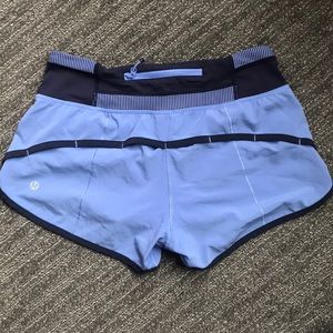 Lululemon Periwinkle Blue Speed Shorts